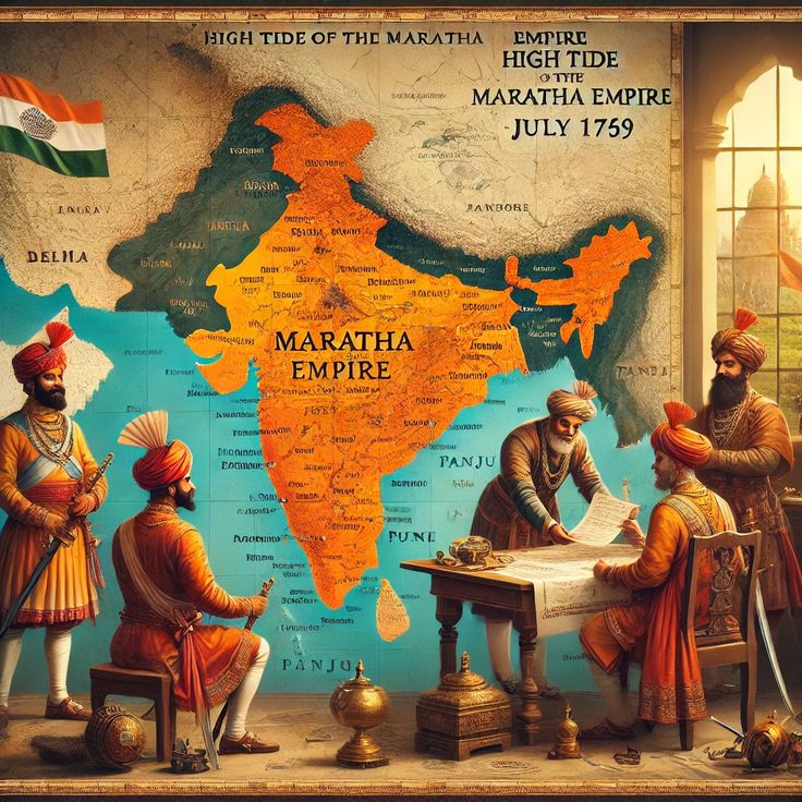 the maratha empire ( shivaji maharaj) maratha empire july 1759 rule in india